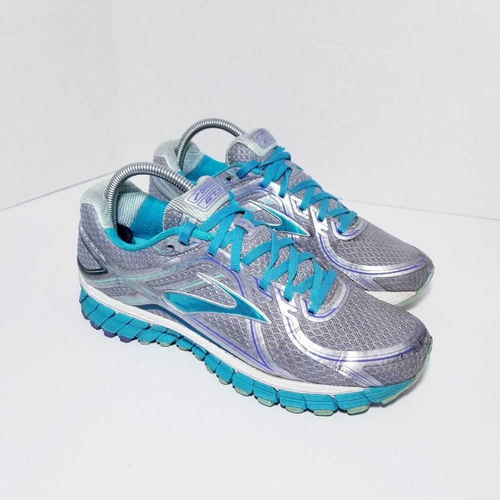 Brooks GTS-16 Running Shoes Grey Blue women 9.5